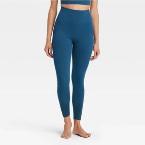 Women's High-Waisted Seamless 7/8 Leggings - JoyLab Blue NWT